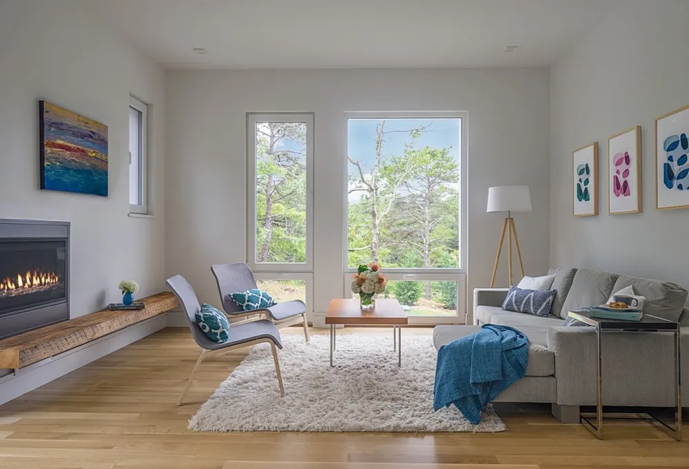 Wellfleet Modern House - Olohuone