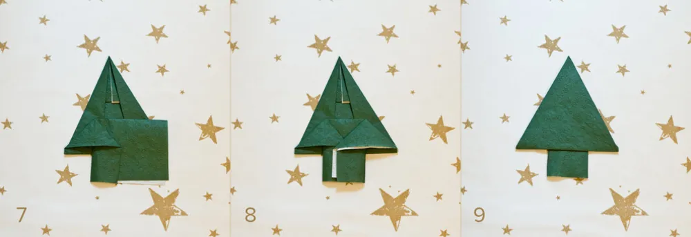 Fai da te - Tovaglioli albero di Natale
