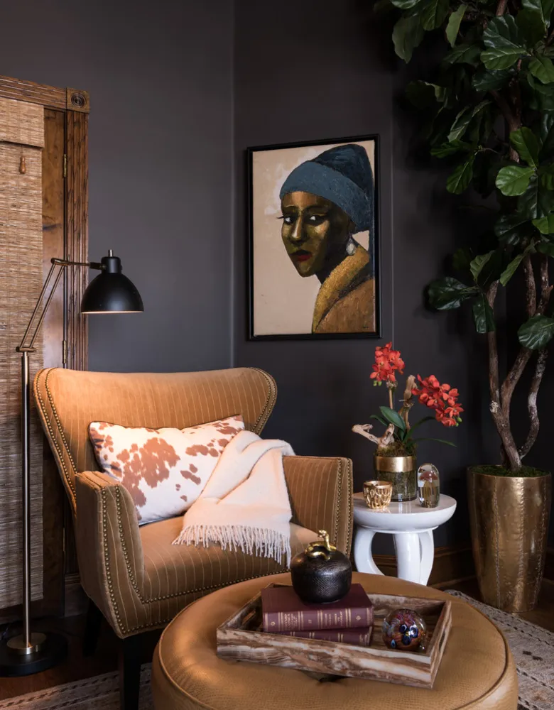 ETHNIC CHIC-thuiskantoor/logeerkamer