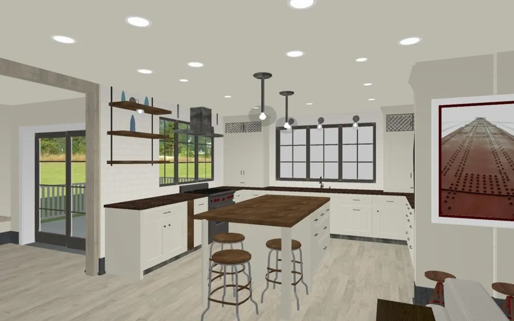 Moderne bondehus i Shore Acres