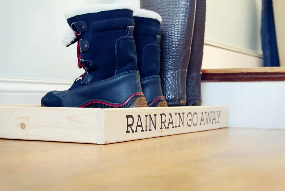 DIY Winter Boot Tray