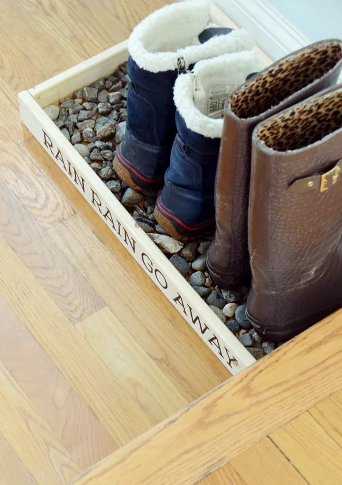 DIY Winter Boot Tray