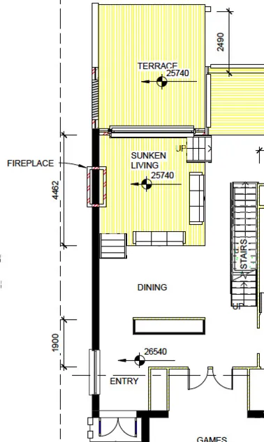 Stanza della settimana: fantastico soggiorno affondato, Kate Connors