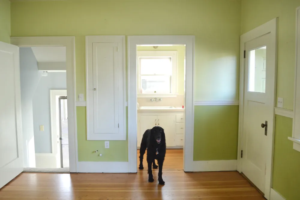 До: современная деревенская кухня в Портленде, штат Орегон