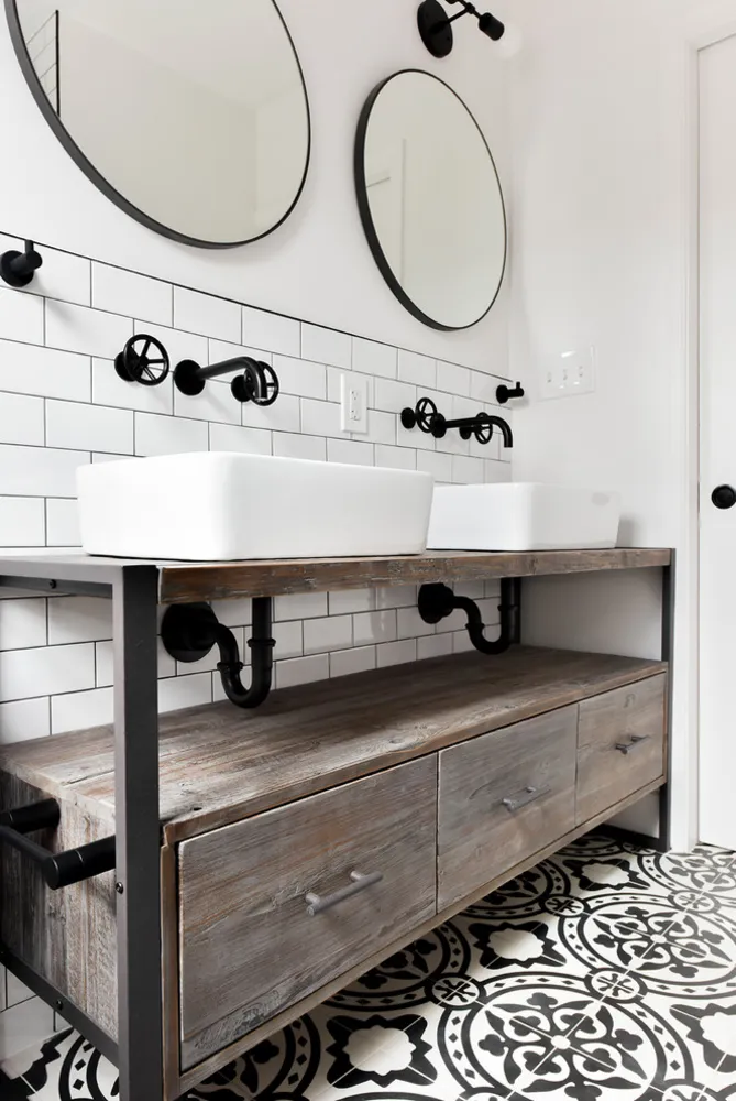 Eklektik Endüstriyel Banyo Tadilatı