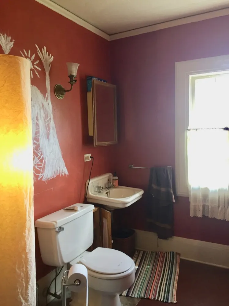 Kąpiel dla gości w stylu vintage rzemieślnika