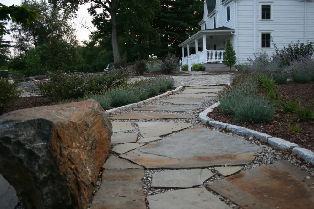 Colonial Farmhouse Landscape