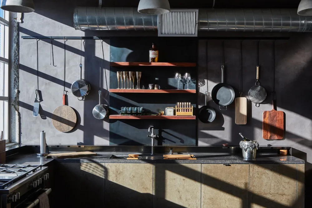 Apartamento Loft Industrial DTLA: Cocina