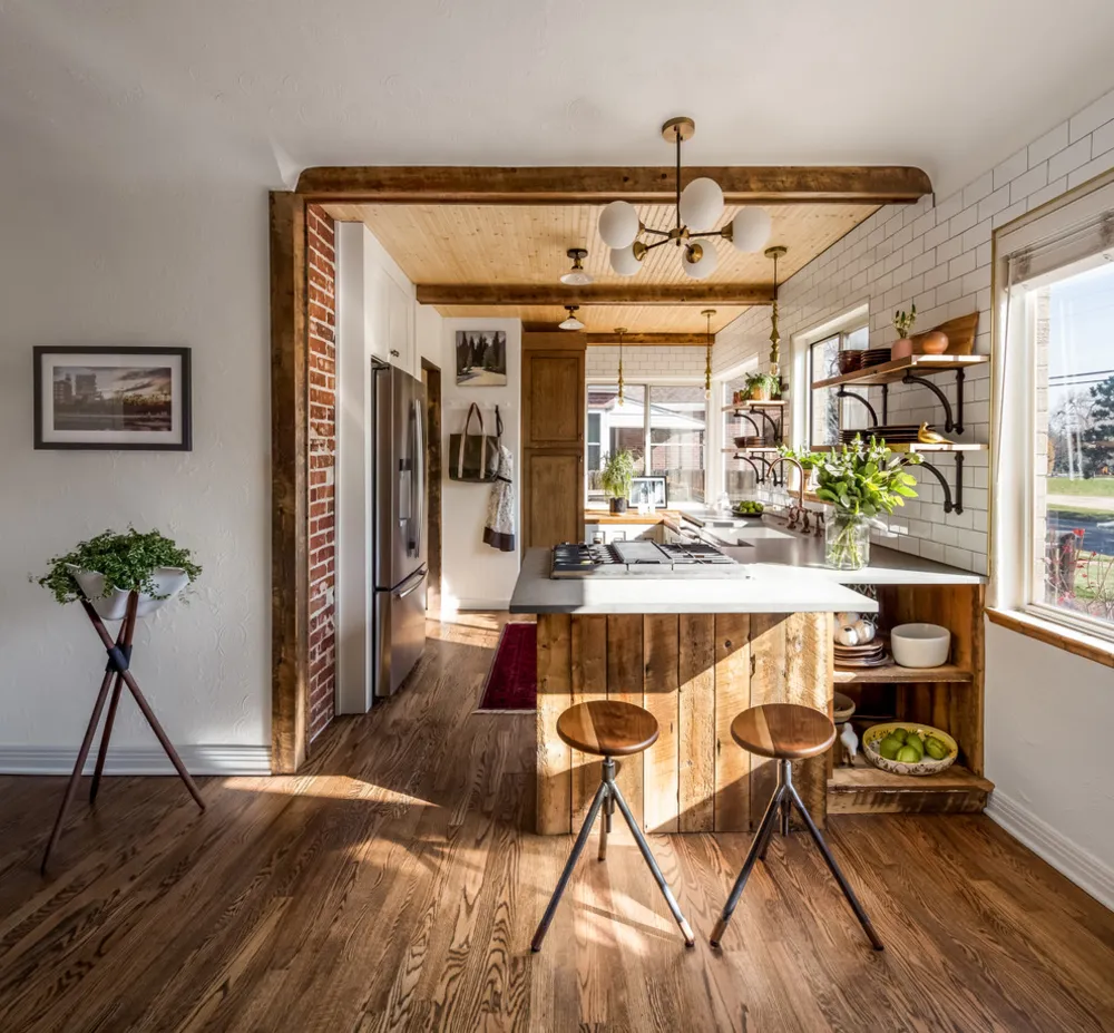 Piccola cucina rustica della fattoria