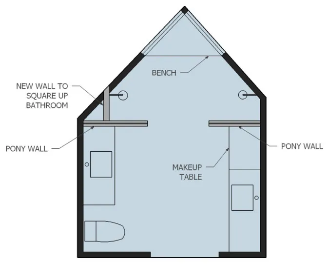 Coastal Master Bath Retreat - Nouveau plan d'étage