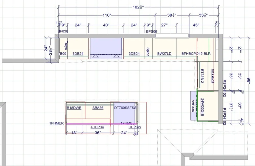 Cucina della settimana: layout aggiornato per lo spazio di transizione del Vermont