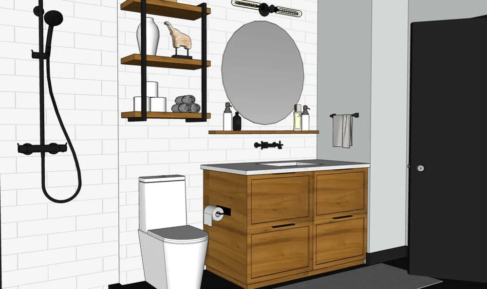 Prima e dopo: dalla vasca da bagno blanda all'elegante doccia industriale