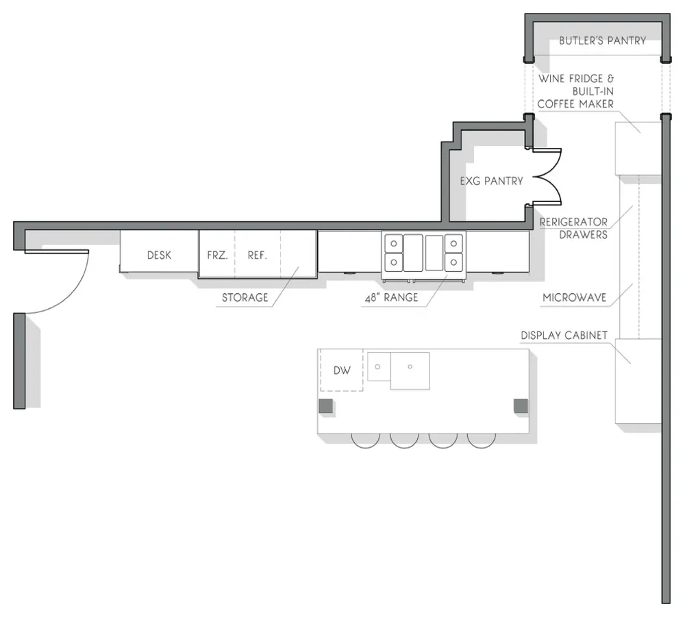 Keuken van de week: unieke look, mix van texturen in New Jersey