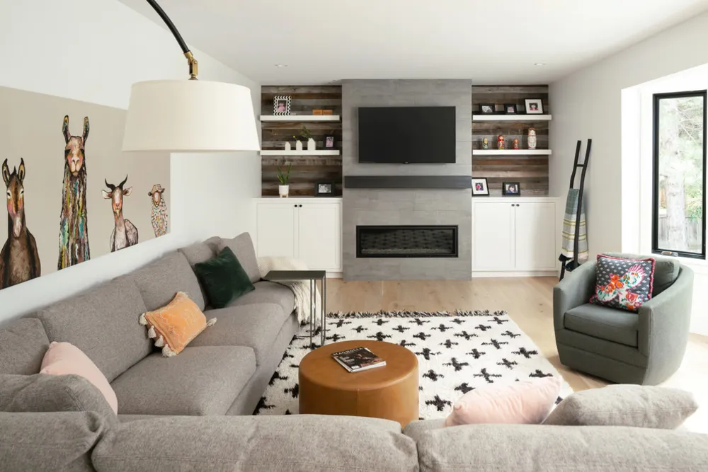 Transitional Family Room