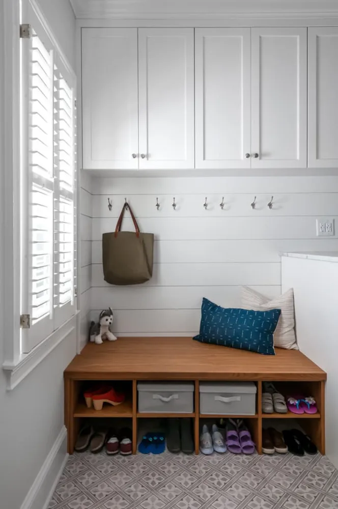 Organisert mudroom og vaskeri