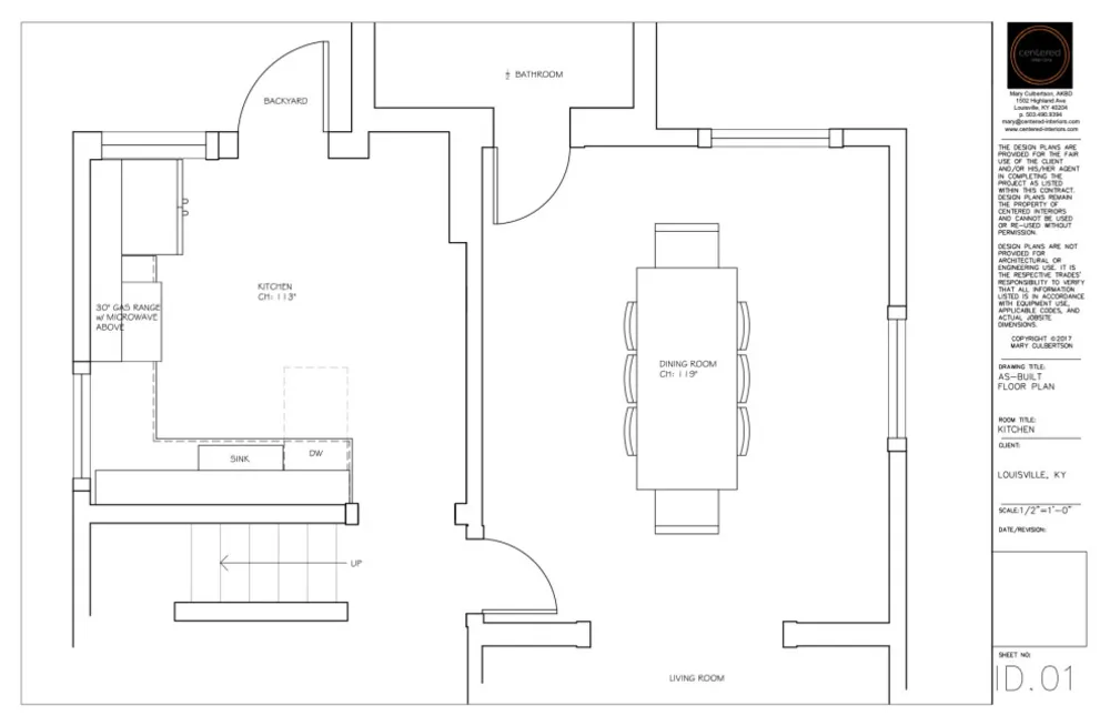 Kuchyně Cherokee Triangle před půdorysem