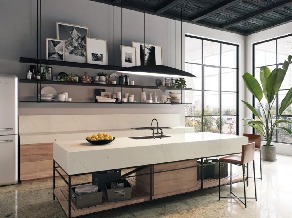 Caesarstones Aterra Blanca-stil