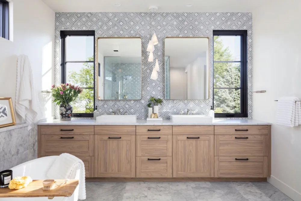 Fransız Modern Özellikli Ev-Ebeveyn Banyo Vanity