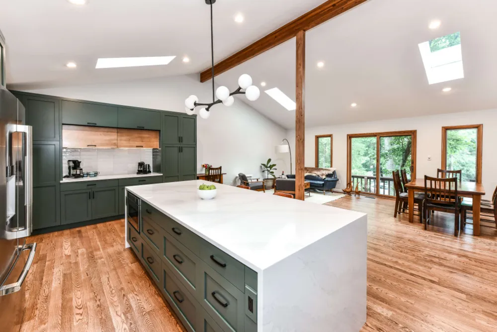 Reston Contemporary Kitchen, Bar & Powder Room Remodel