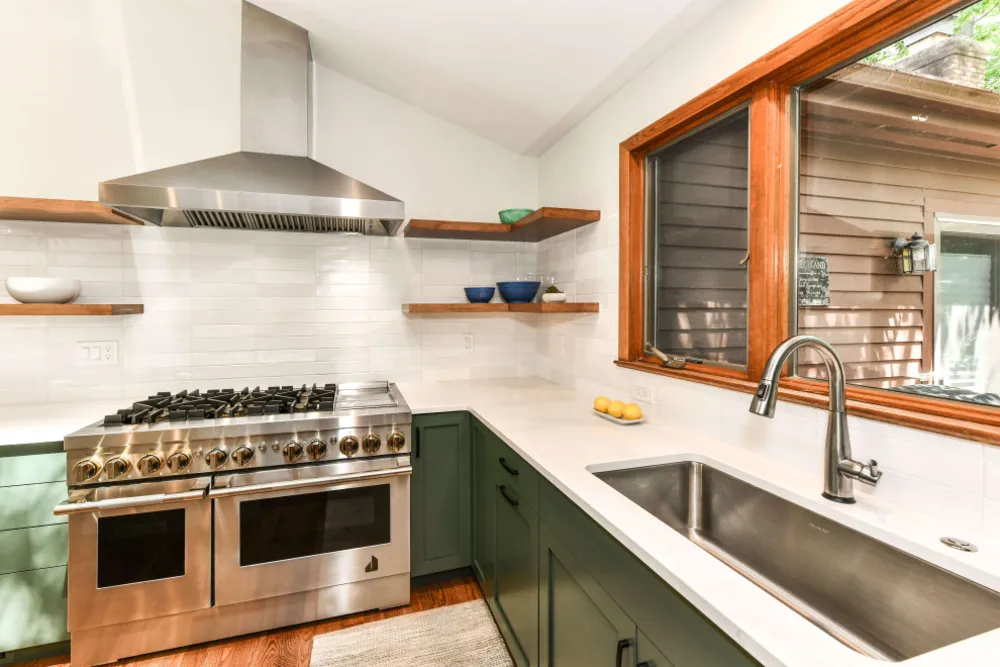 Reston Contemporary Kitchen, Bar & Powder Room Remodel