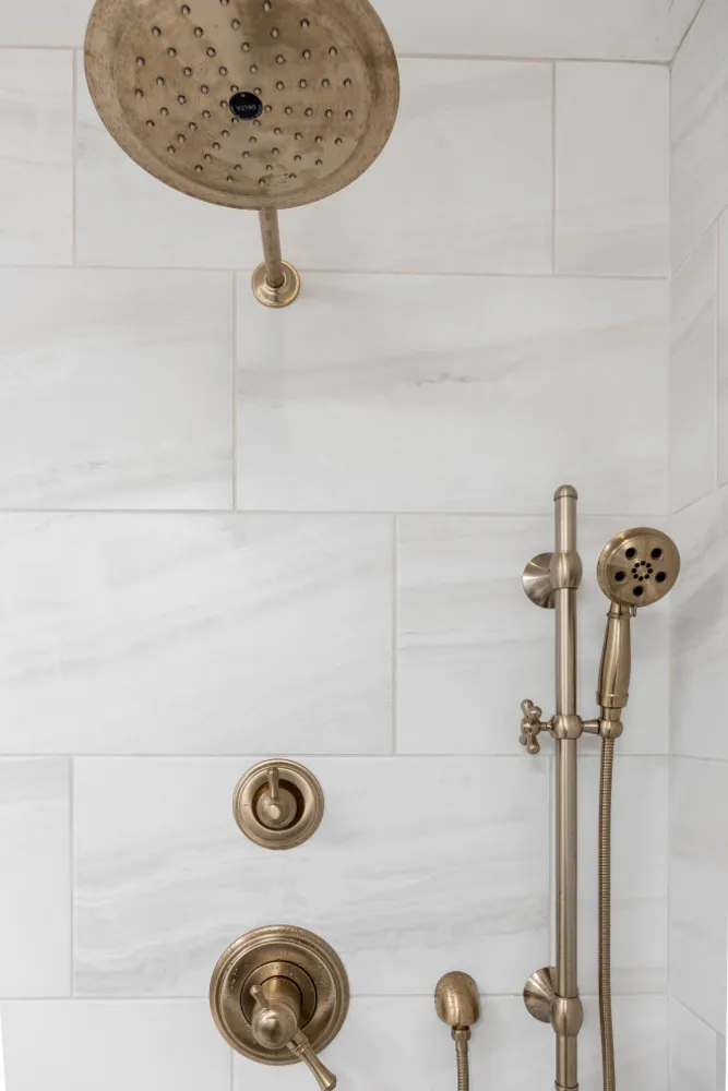 Sage Green Cabinet Master Bathroom Remodel