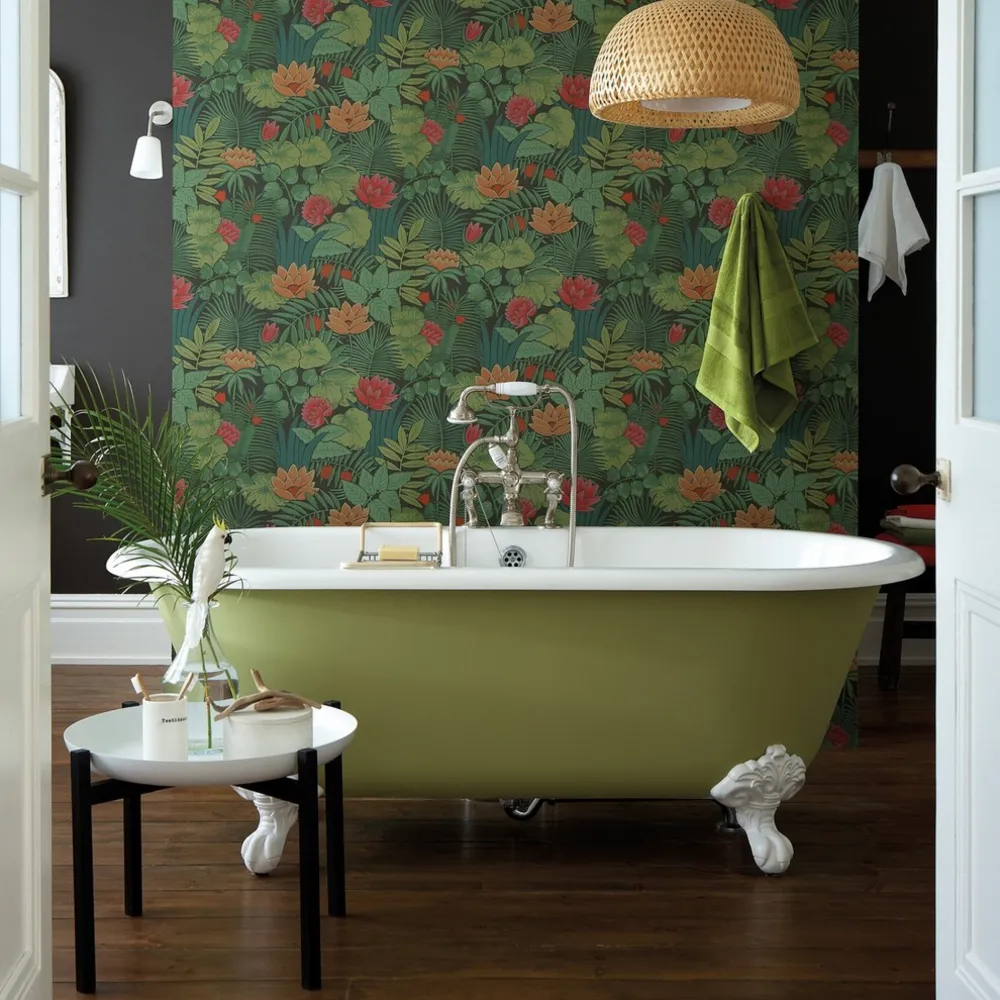 Hedendaagse Victoriaanse badkamer in retrostijl