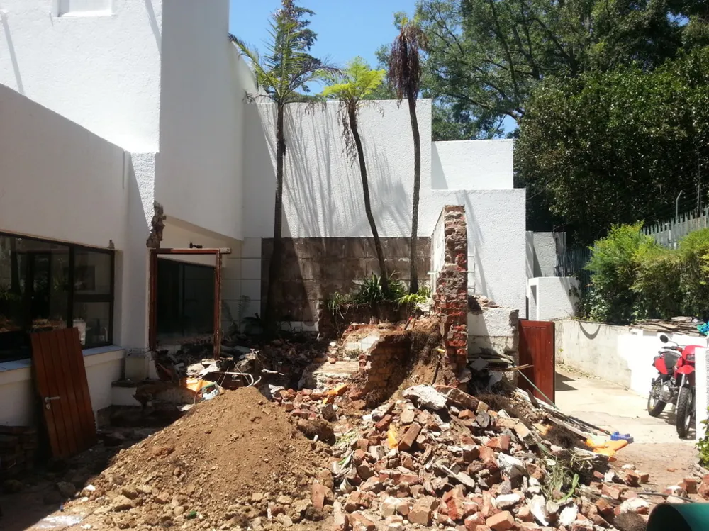 Kökstillägg och förändringar Johannesburg - under rivningsfasen